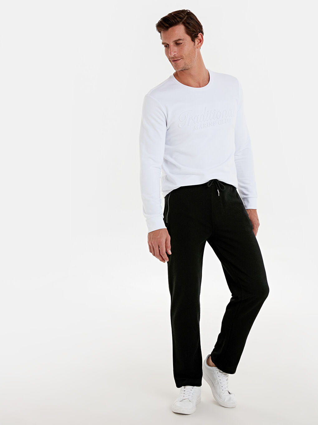 Siyah Standart Kalıp Erkek Eşofman Altı