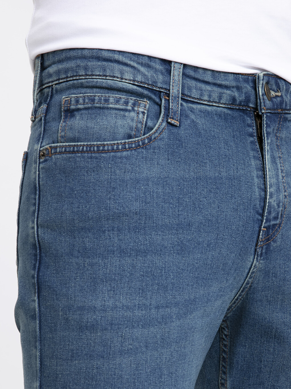 Régulier Taille Mi-Haute Jambe Droite Régulier Jean Homme-3