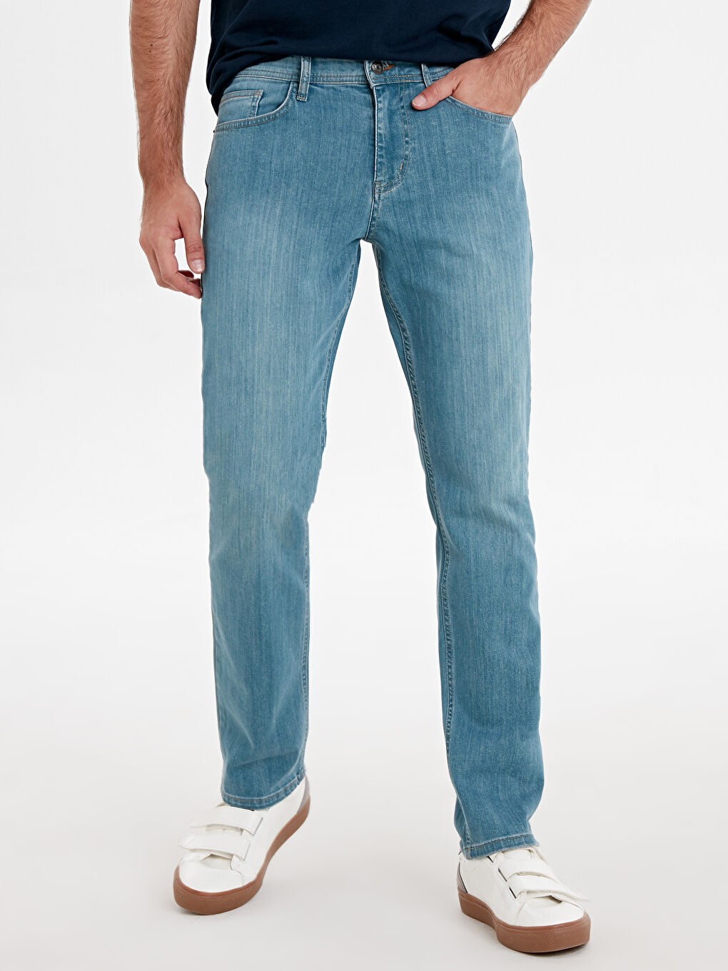 Açık İndigo Rodeo Jean Pantolon-1