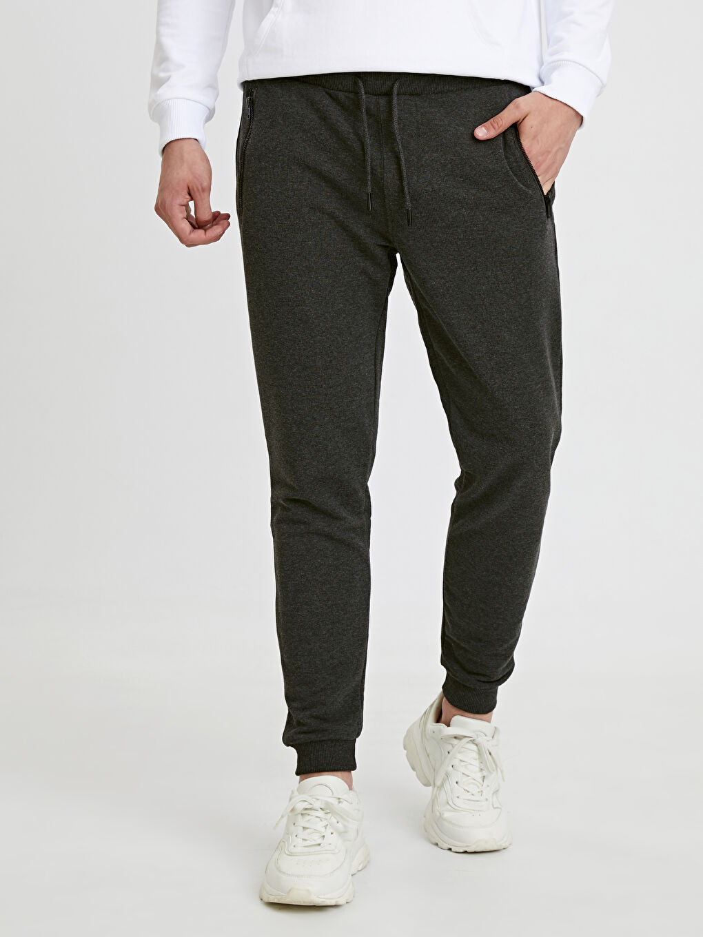 Antrasit Melanj Eşofman Altı-1