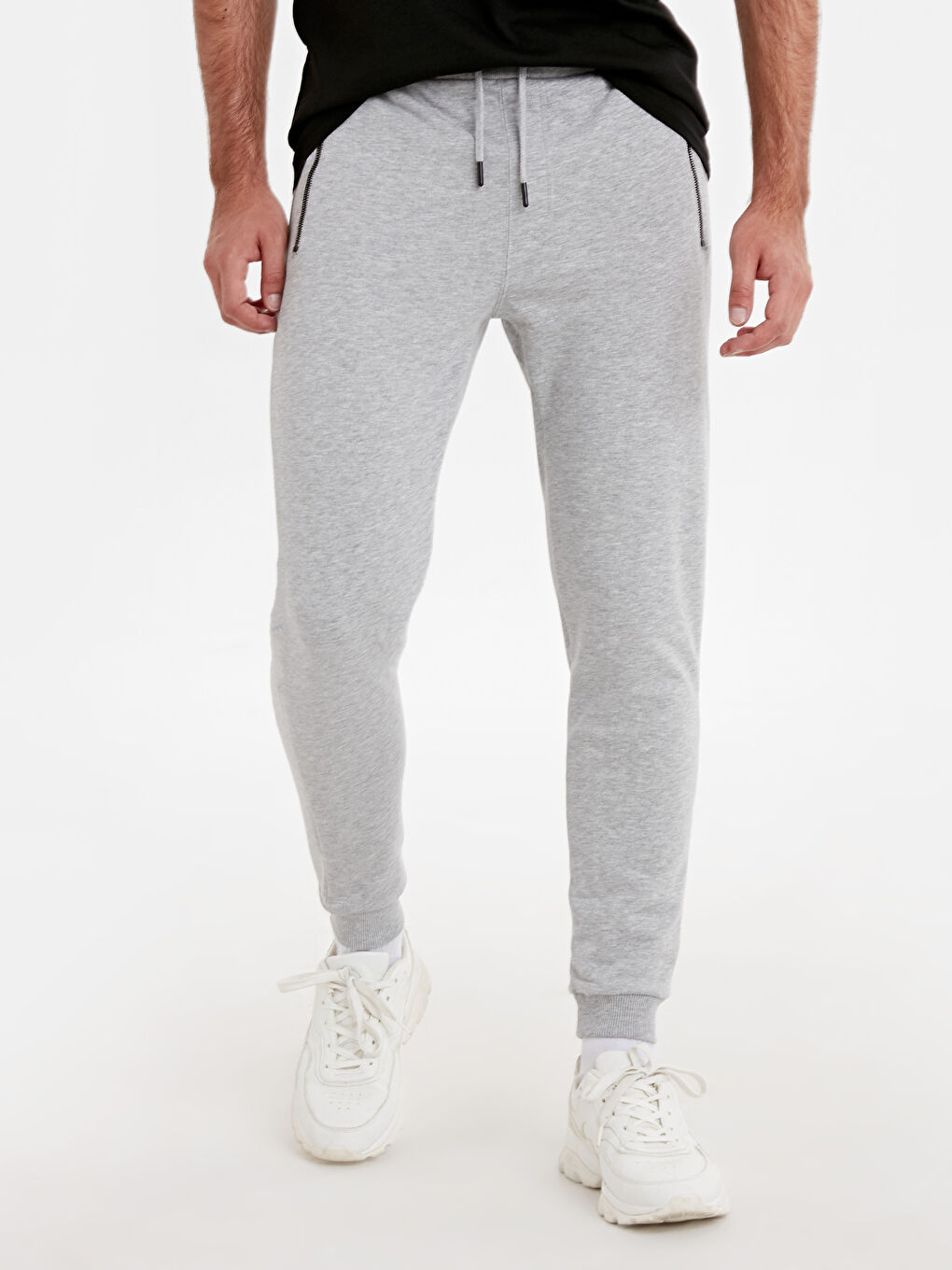 Gri Melanj Eşofman Altı-1