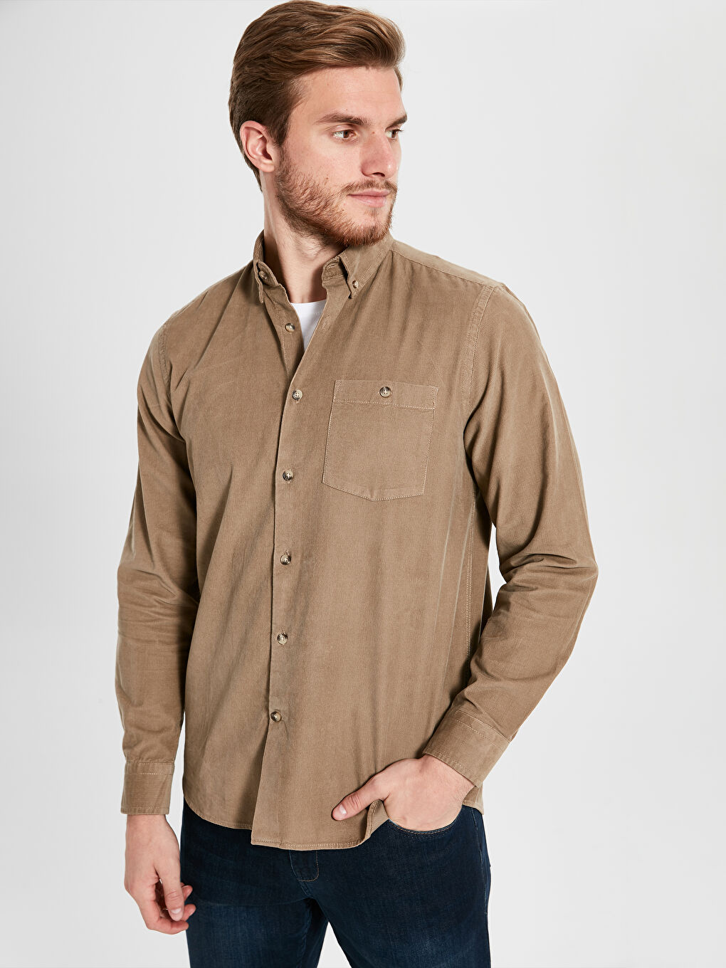 Chemise BEIGE Homme