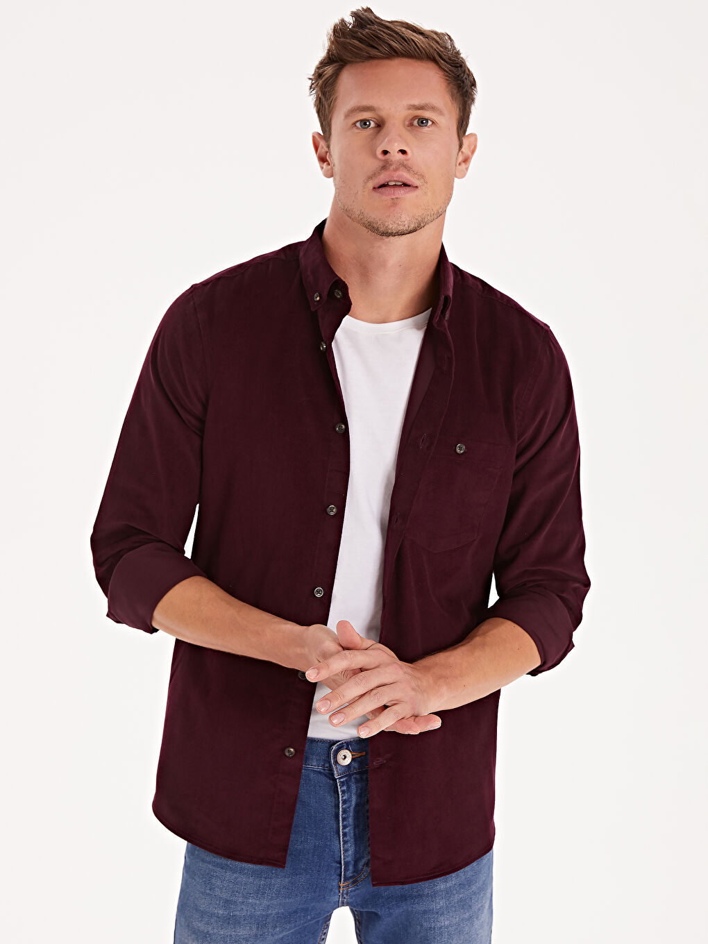 Chemise ROUGE BORDEAUX Homme