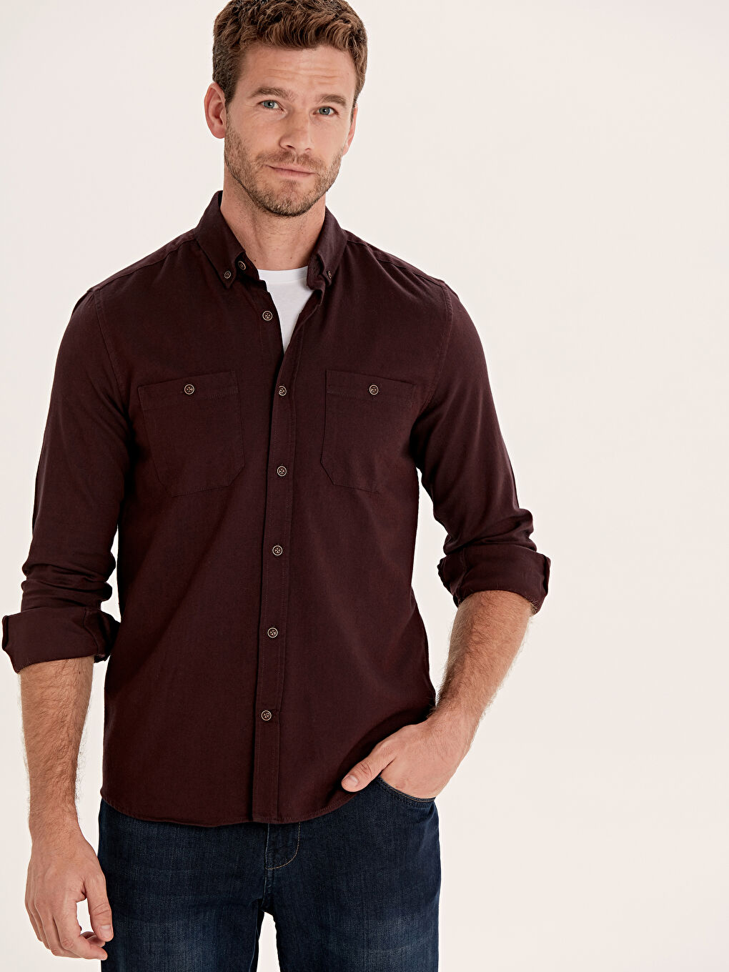 Man RED Shirt-1