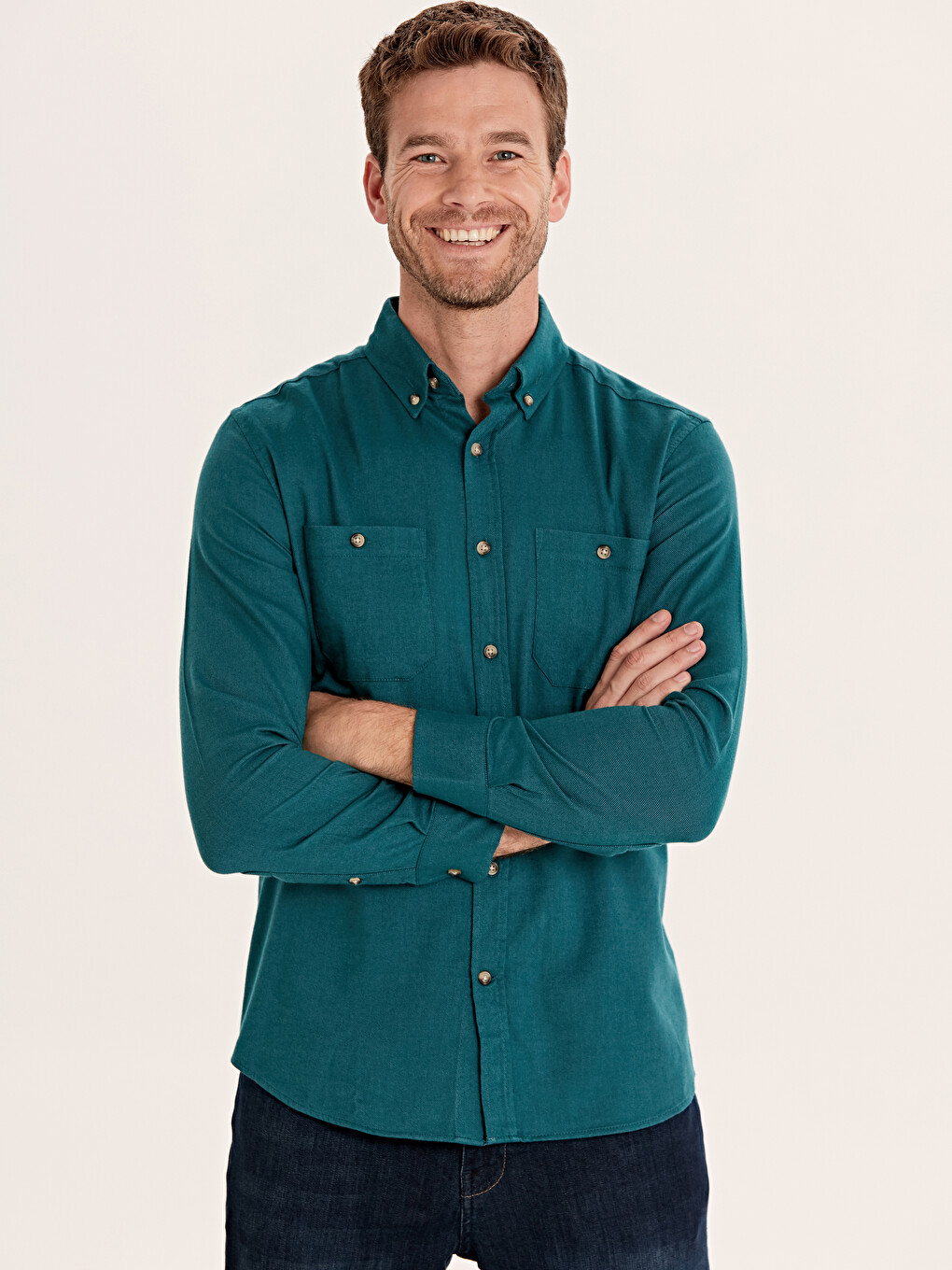 Regular Fit Long Sleeve Men's Shirt-1