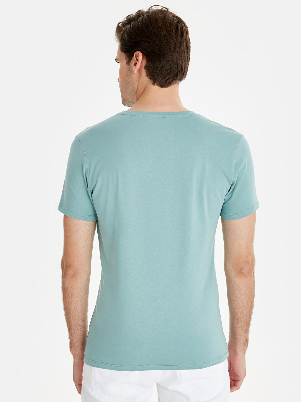 T-shirt à Manches Courtes pour Hommes avec Col Rond-2