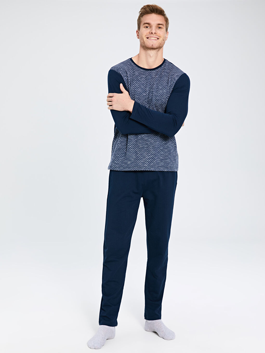 Lacivert Pijama Takım-1