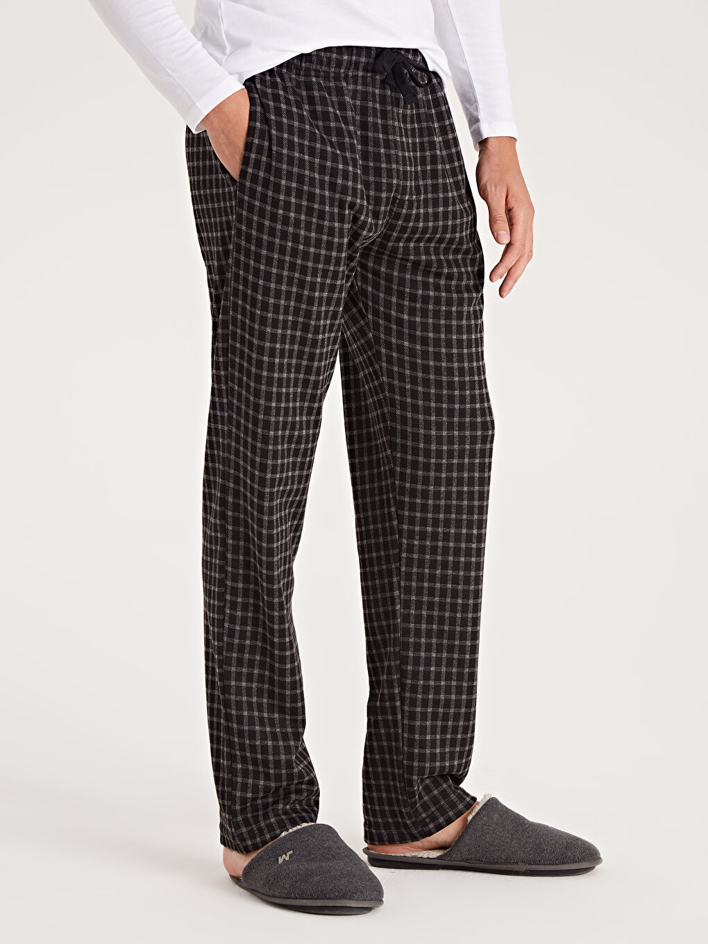 Man BLACK Pyjama Bottoms-1