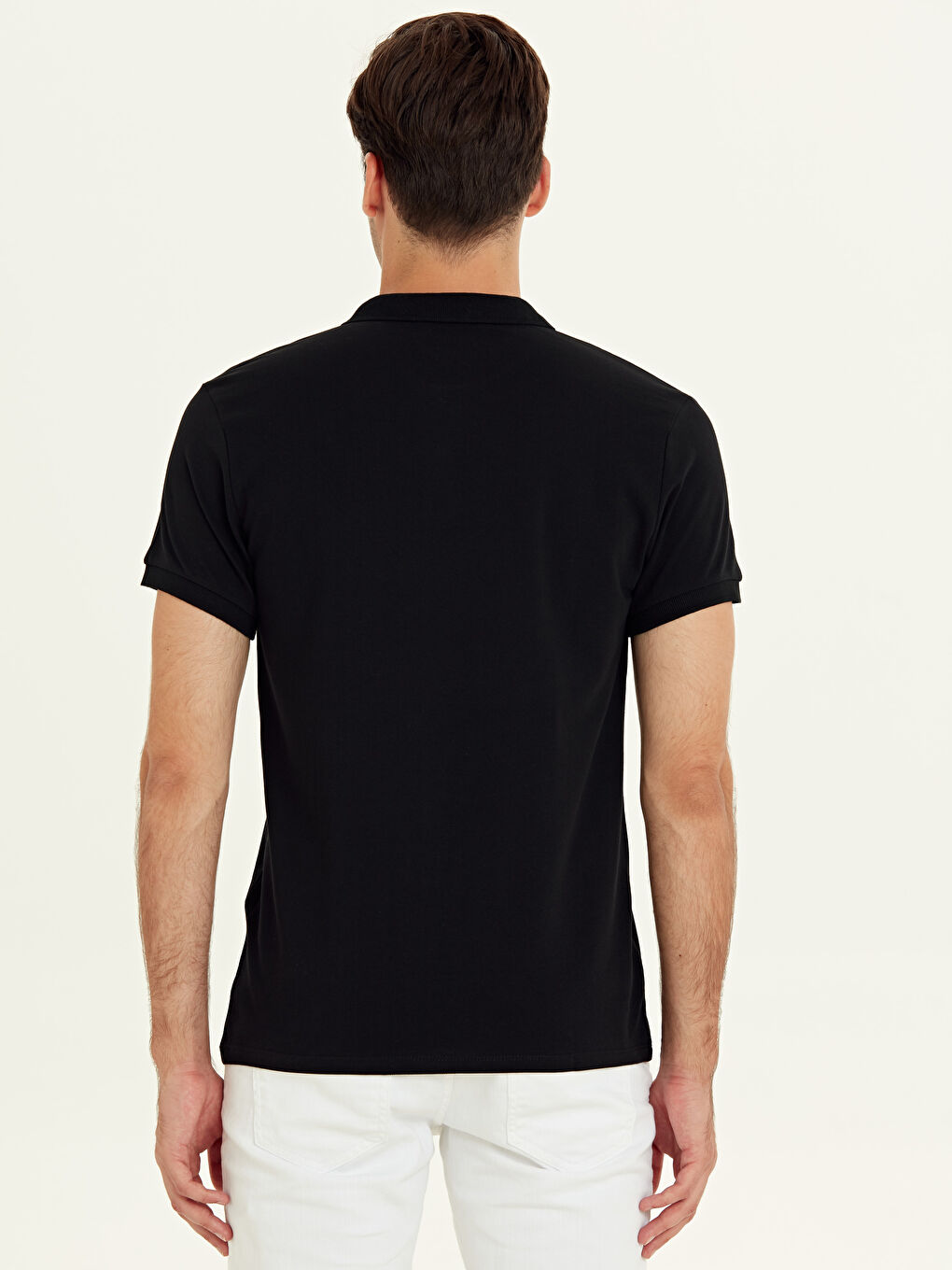 Siyah Pike Erkek Tişört-2