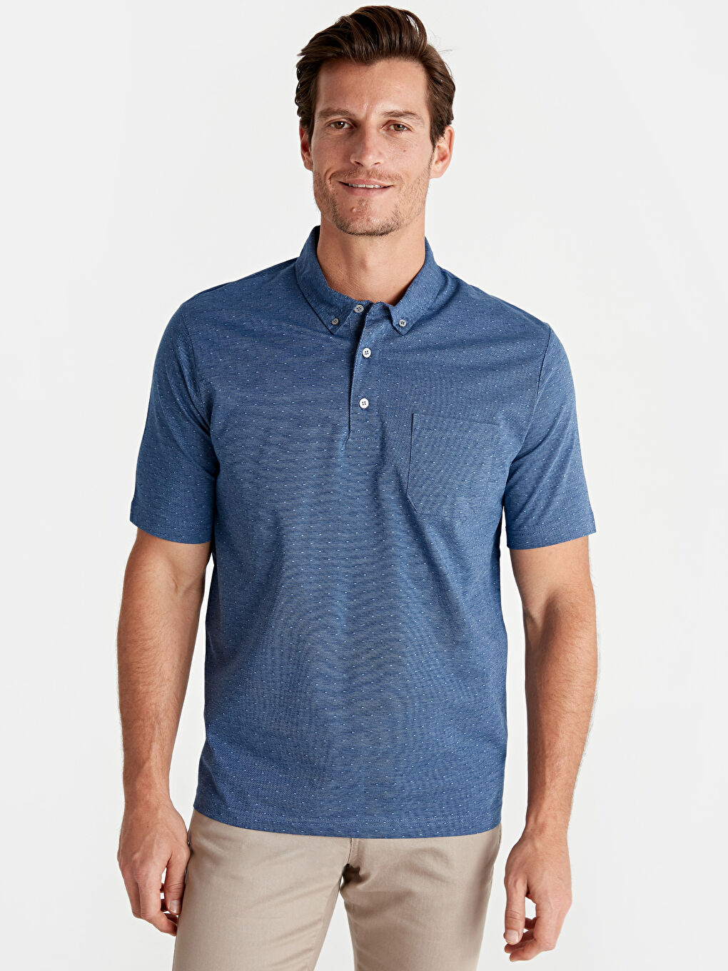 Saks Mavi Tişört-1