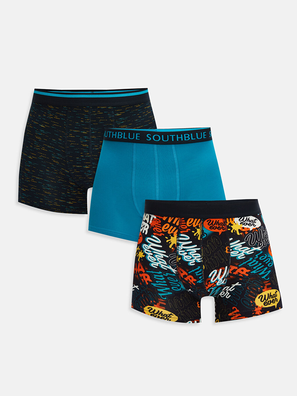 Lacivert Baskılı Boxer