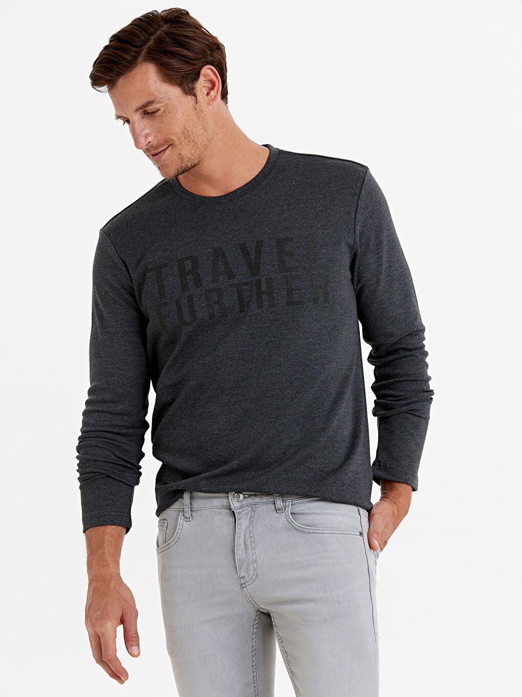 Antrasit Melanj Tişört