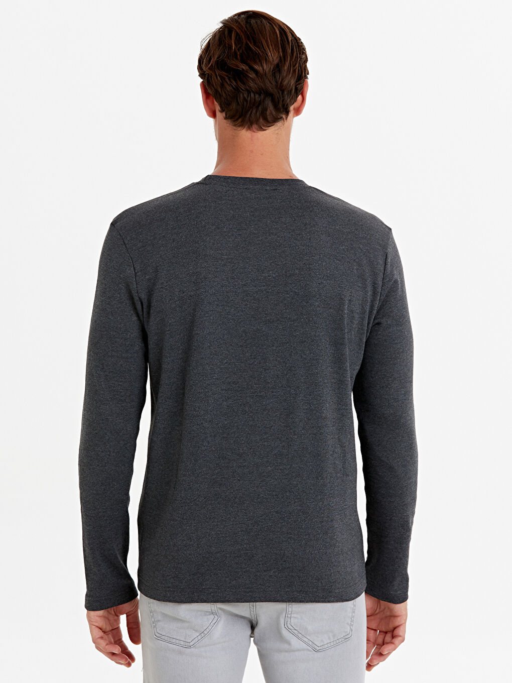 Antrasit Melanj Tişört-3