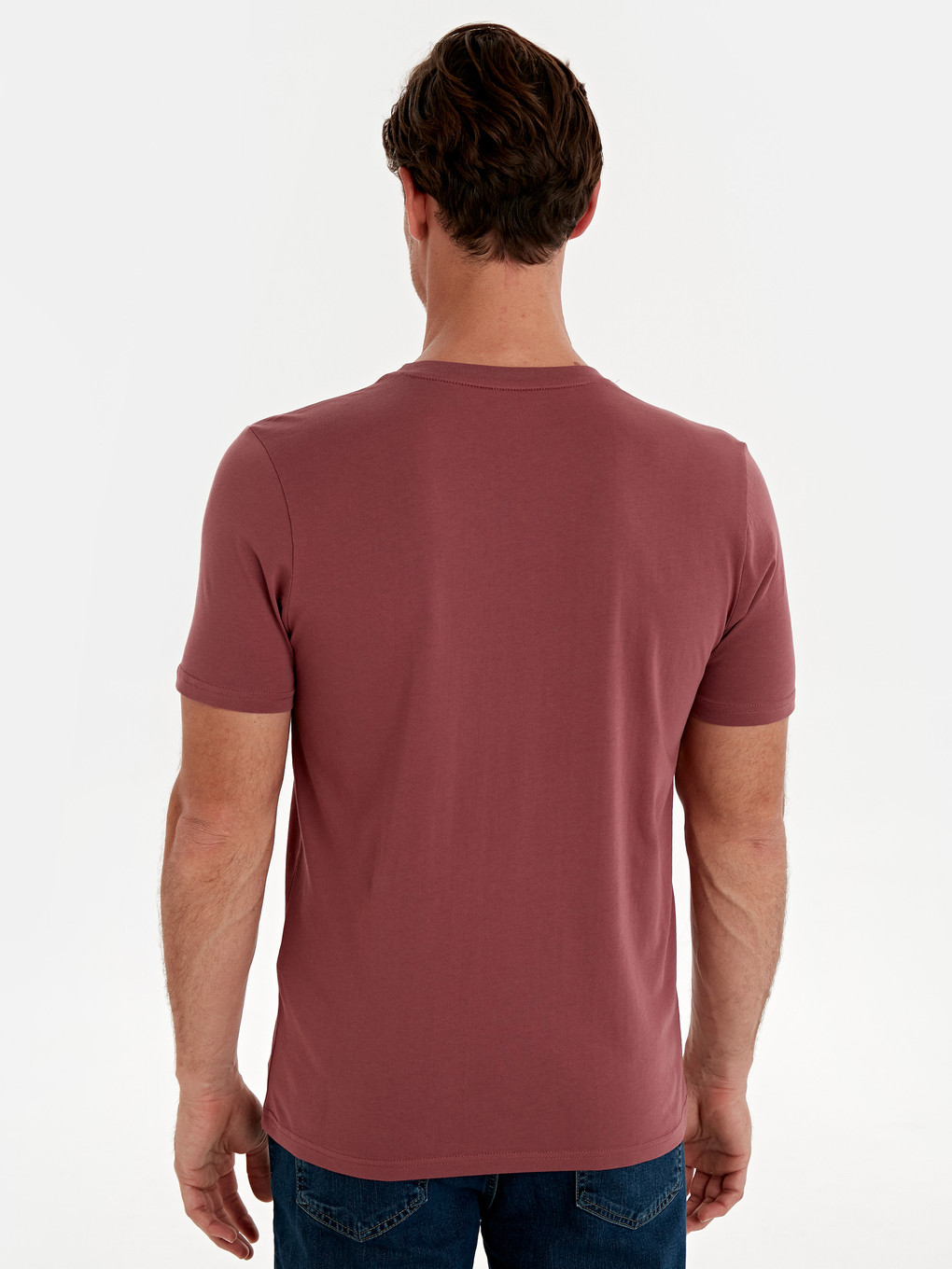Pembe Marsala Tişört-2