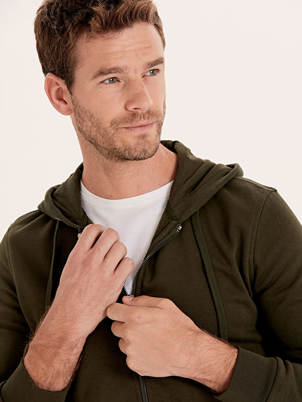 Sweatshirt à capuche VERT Homme-2