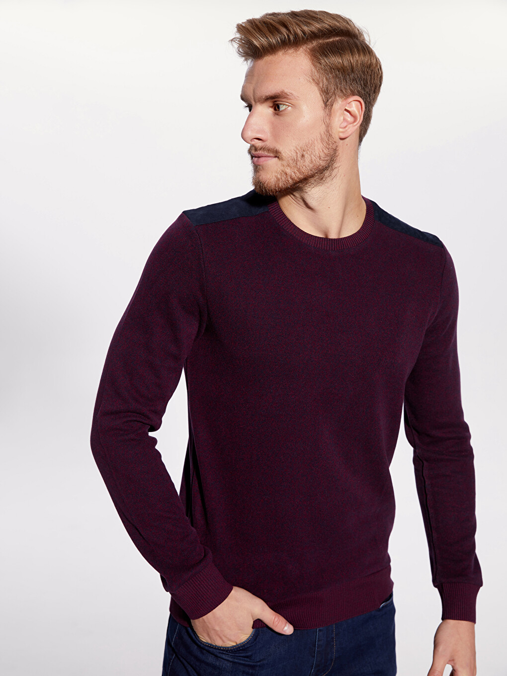 LCWAIKIKI Classic Man Bordeaux Sweatshirt - 9W5896Z8-D5Z | LC Waikiki