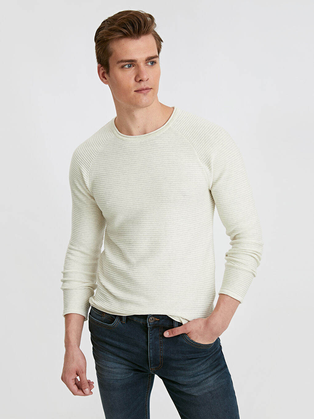 Man WHITE Sweater-1