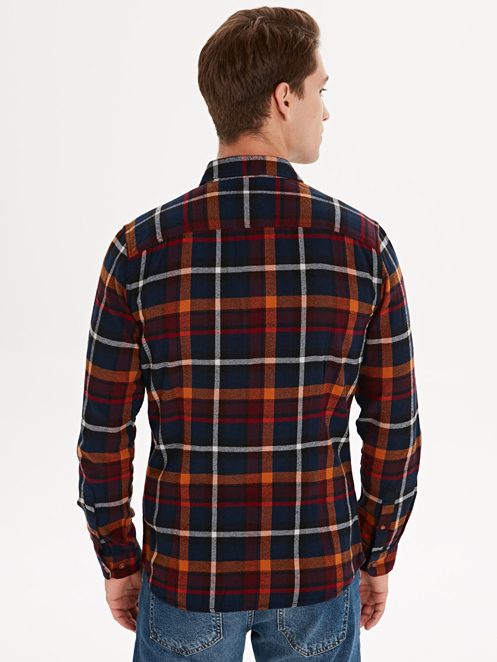 Chemise en flanelle ORANGE Homme-2