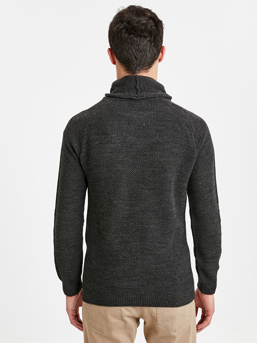 Antrasit Erkek Triko Kazak-1