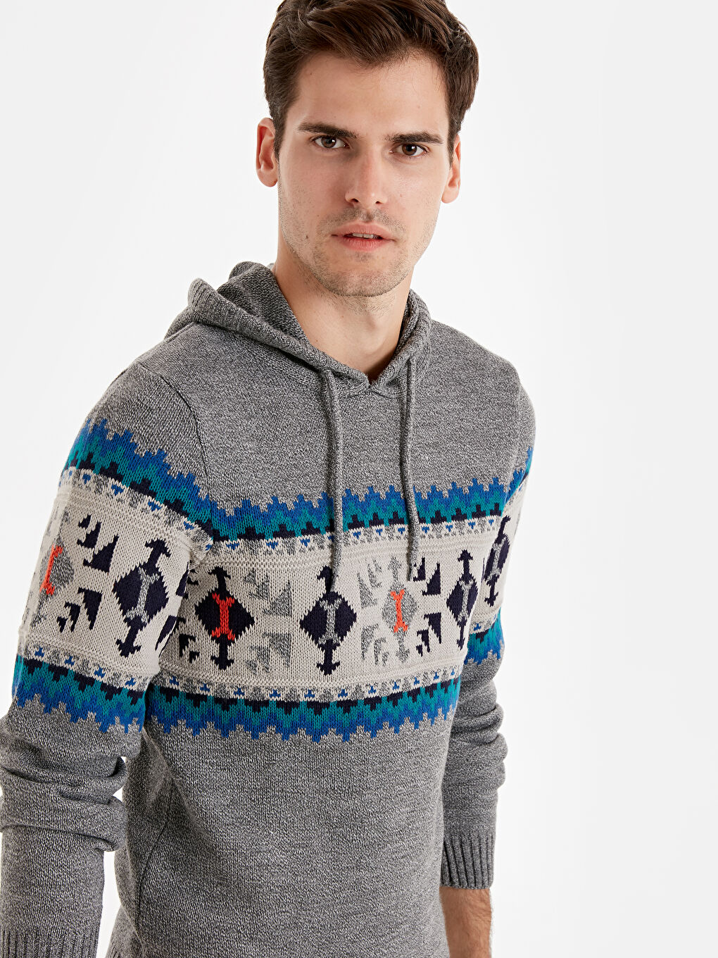 Чоловік СІРИЙ Светр-1