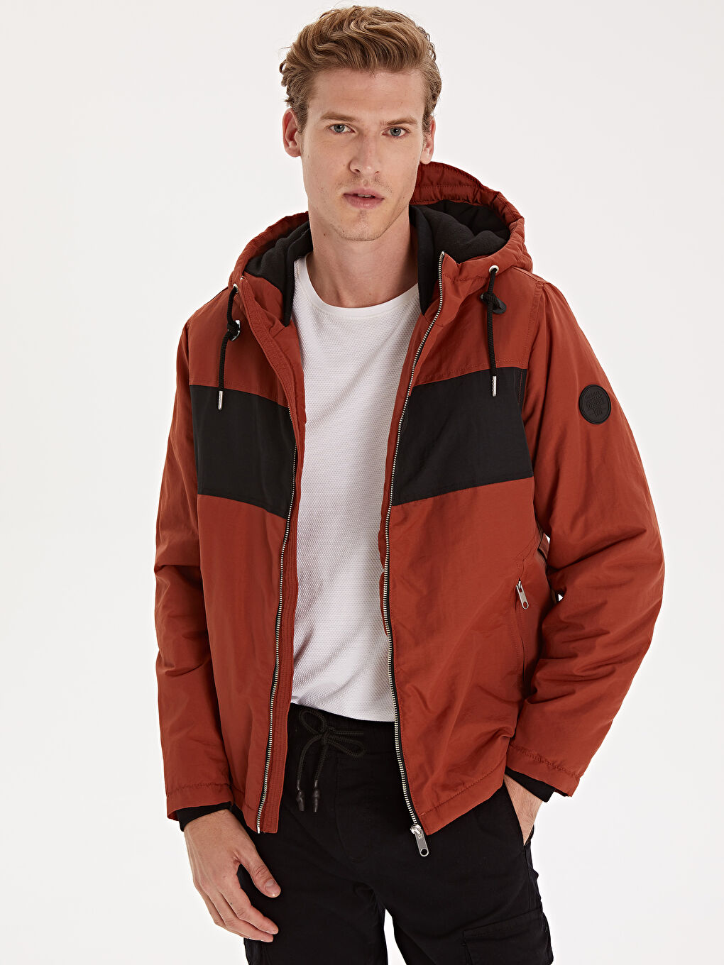 Man ORANGE Puffer Coat