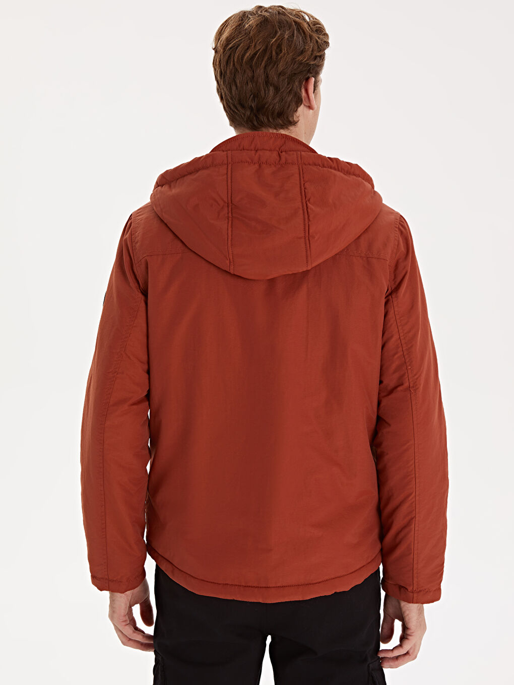 Man ORANGE Puffer Coat-2