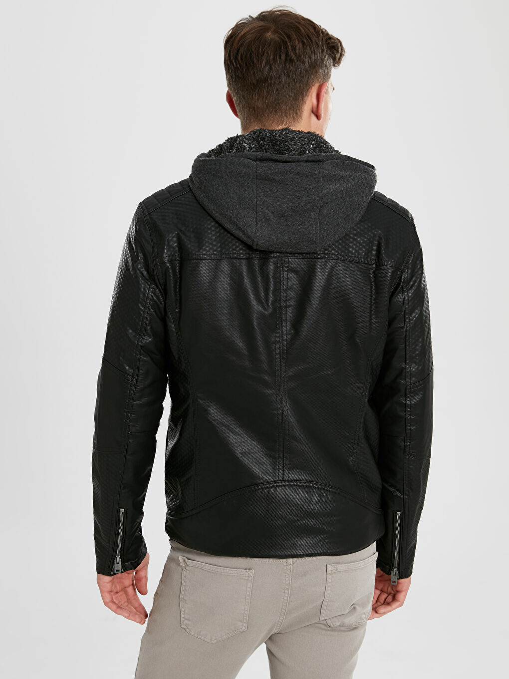 Siyah Sıyah Şişme Mont-4