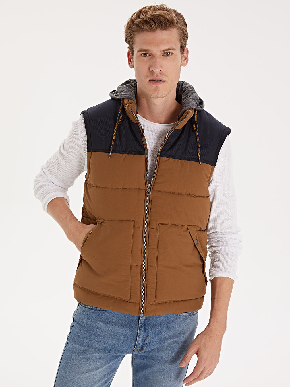 სწორი საყელო მამაკაცის ჟილეტი-2