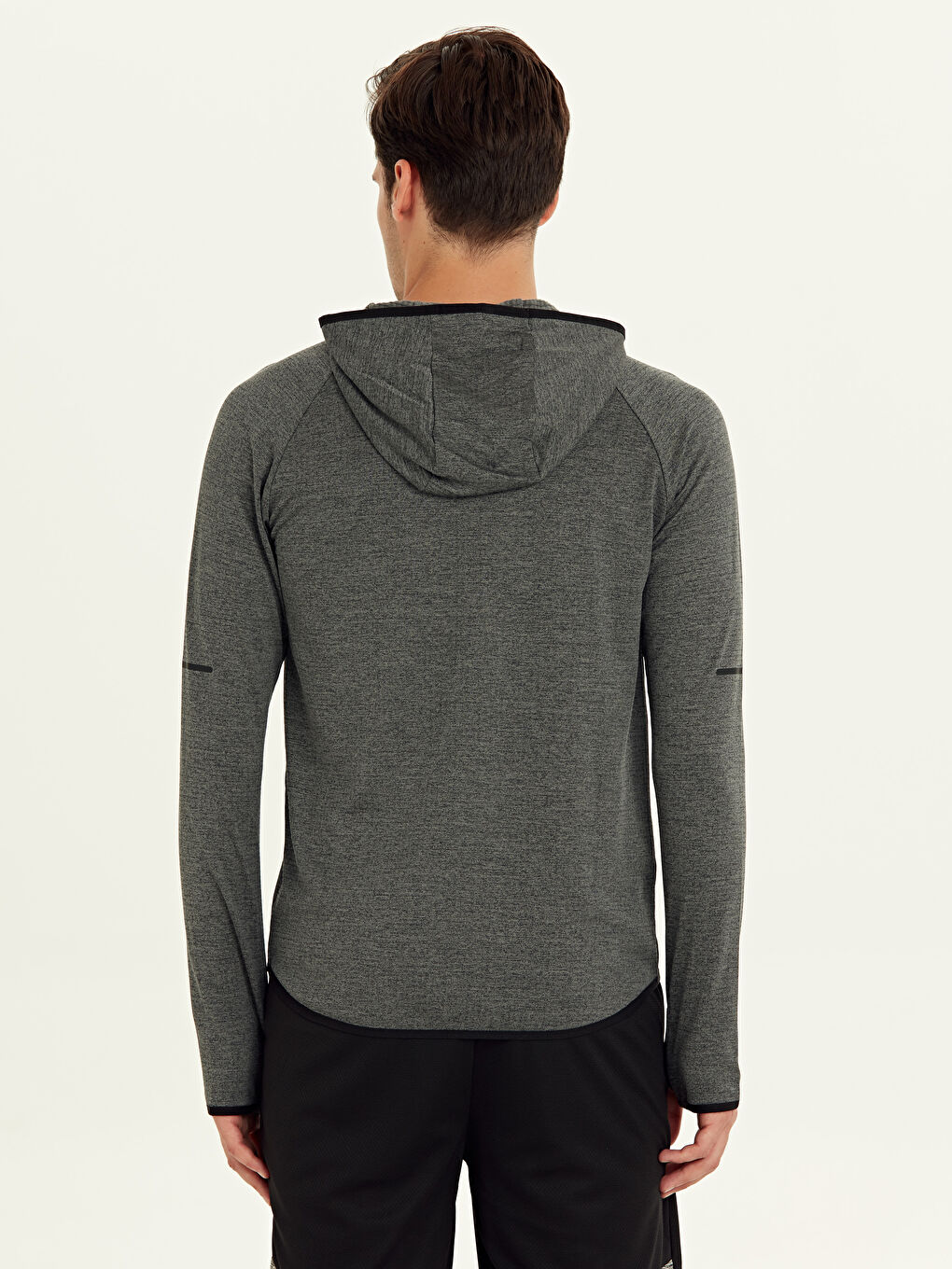 Футболка для спорта с длинным рукавом и круглым вырезом для мужчин-1