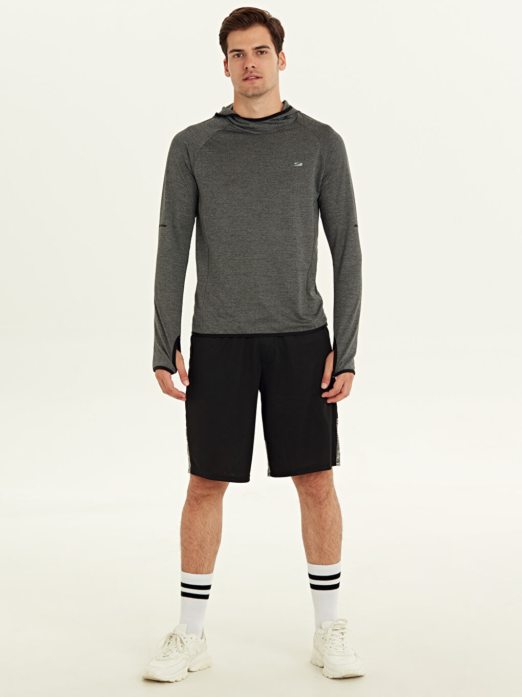 Футболка для спорта с длинным рукавом и круглым вырезом для мужчин-2