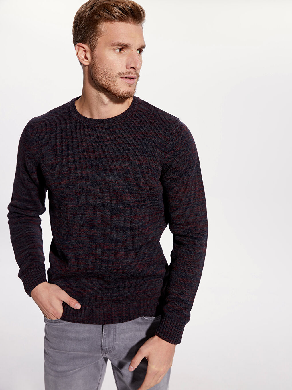 Turuncu Yeşil Melanj Kazak-1