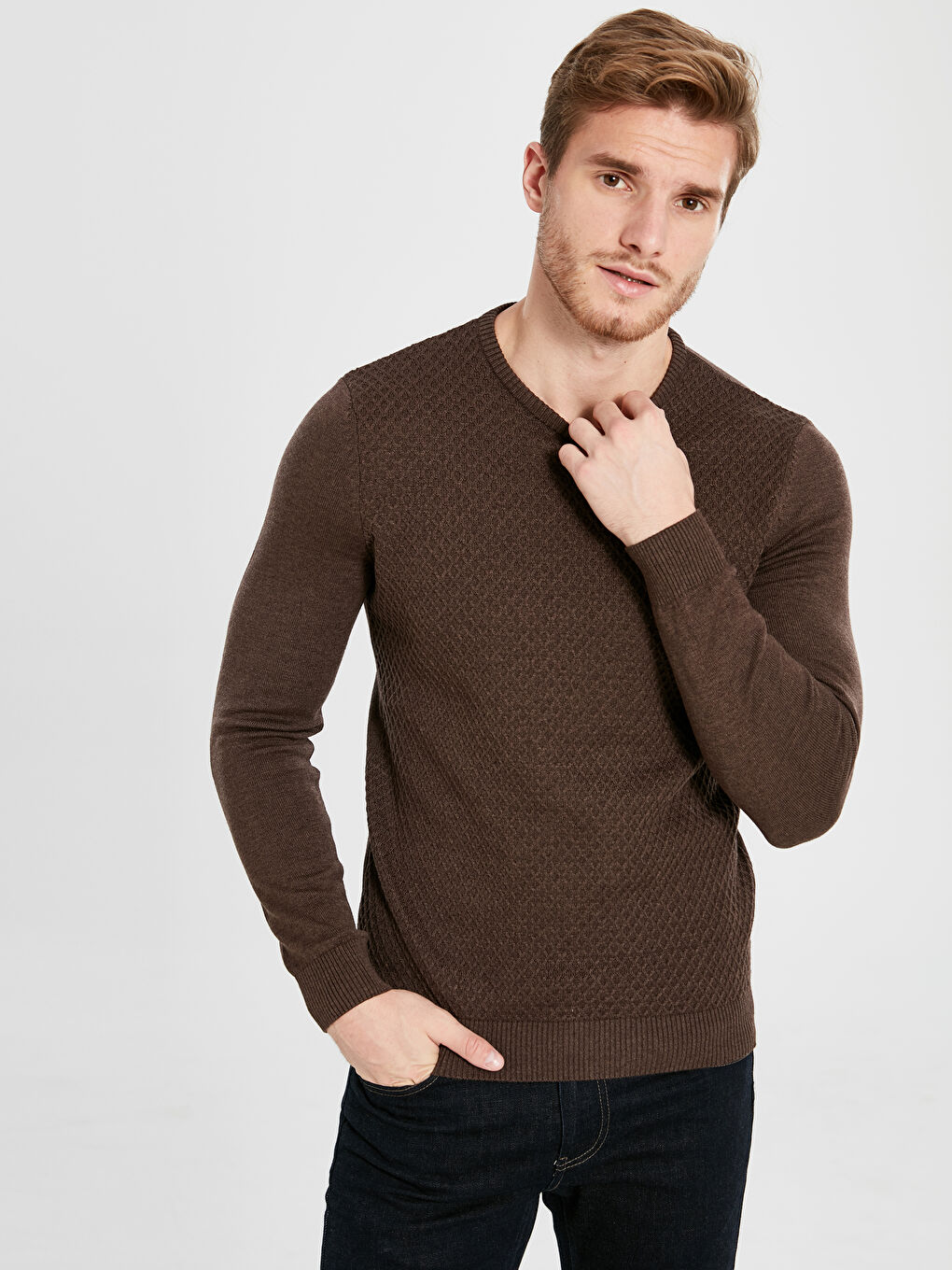 Kahverengi Erkek Kazak-1