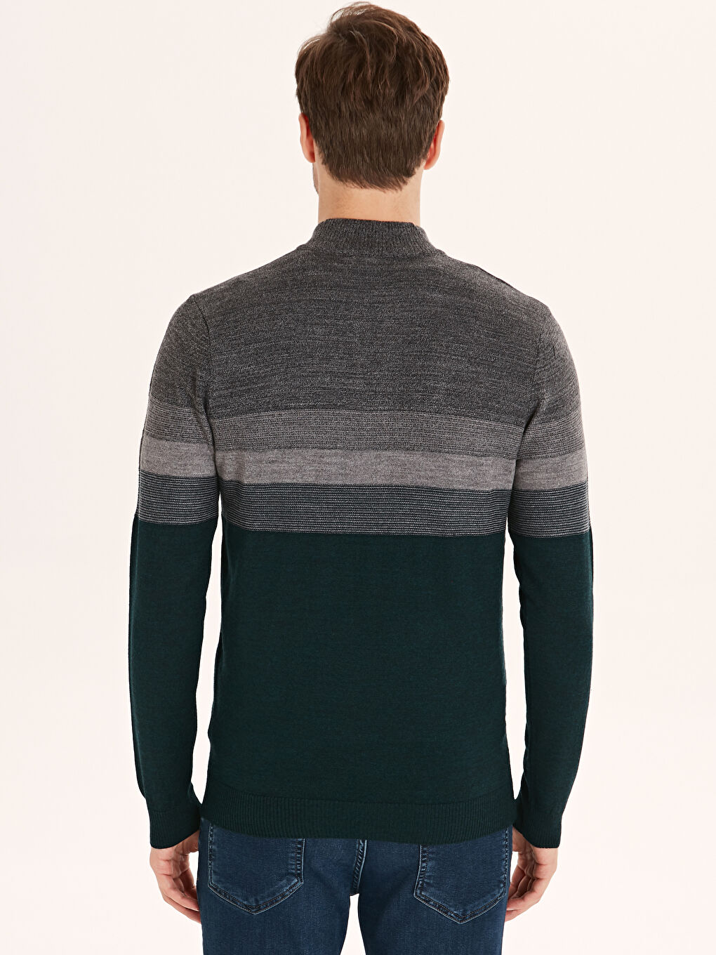 Turuncu Yeşil Melanj Kazak-2