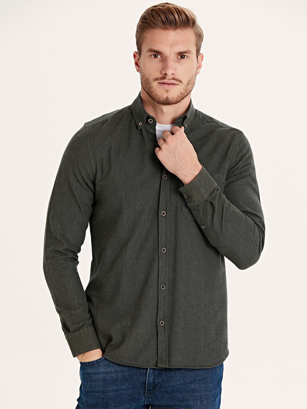 Chemise Kaki Homme
