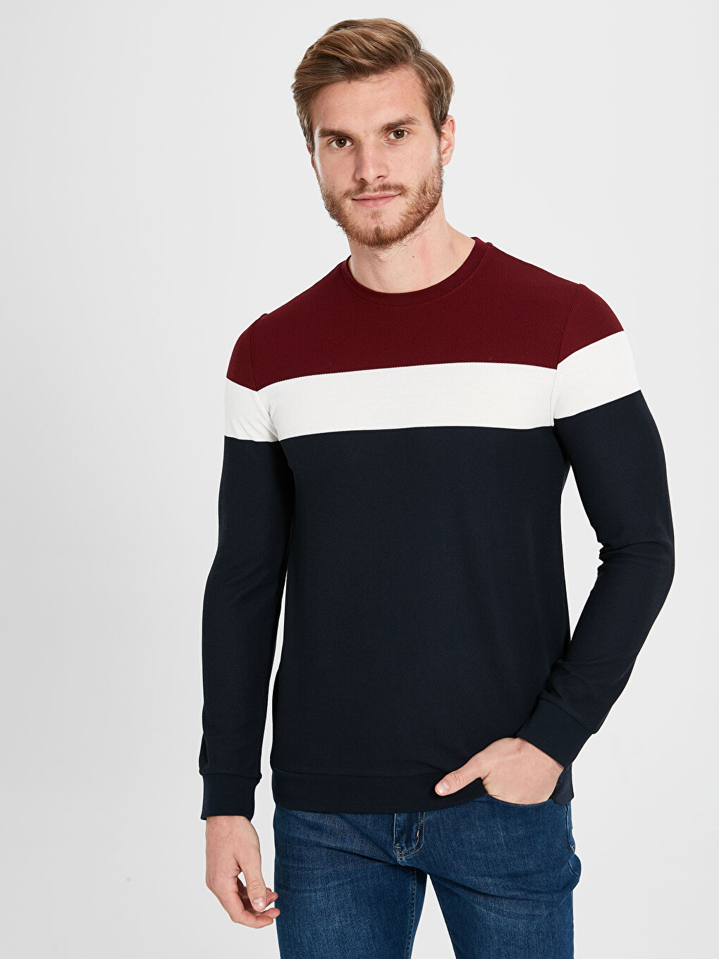 Мужчины Бордовый Футболка