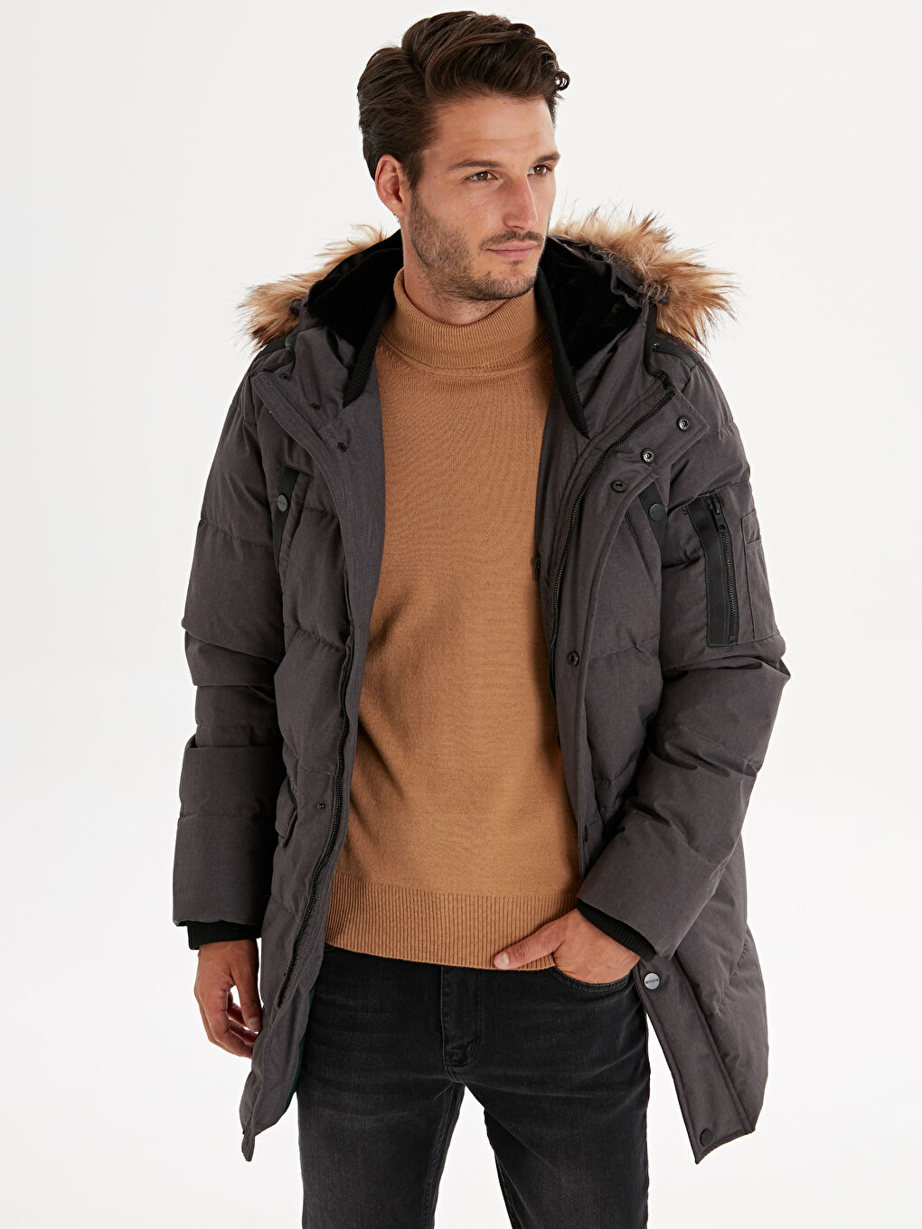 Man GREY Puffer Coat