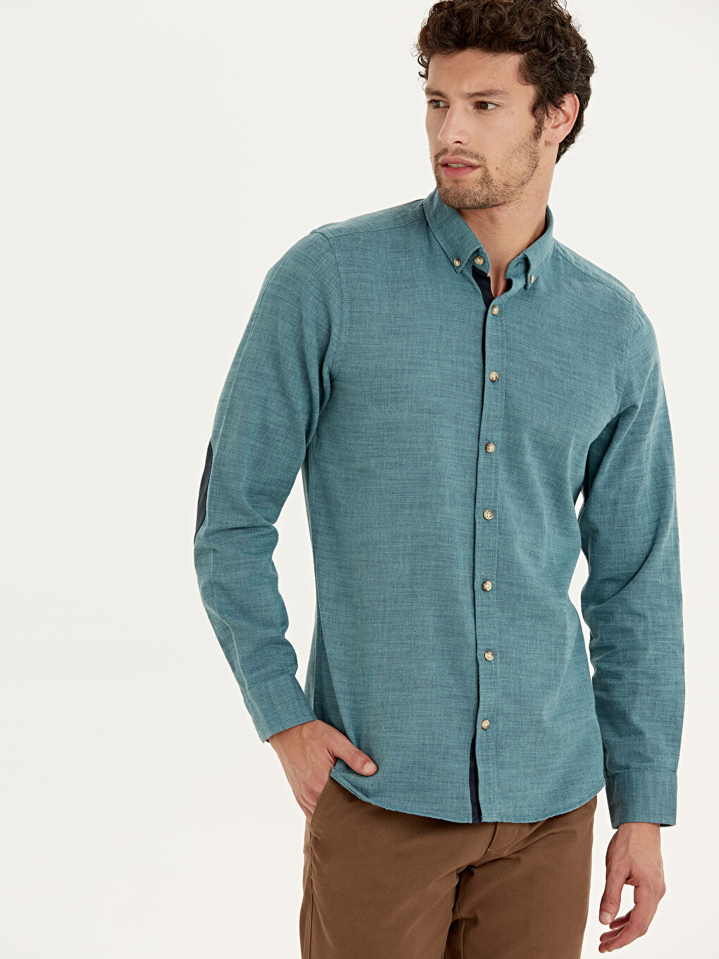 Чоловік ЗЕЛЕНИЙ Сорочка-1