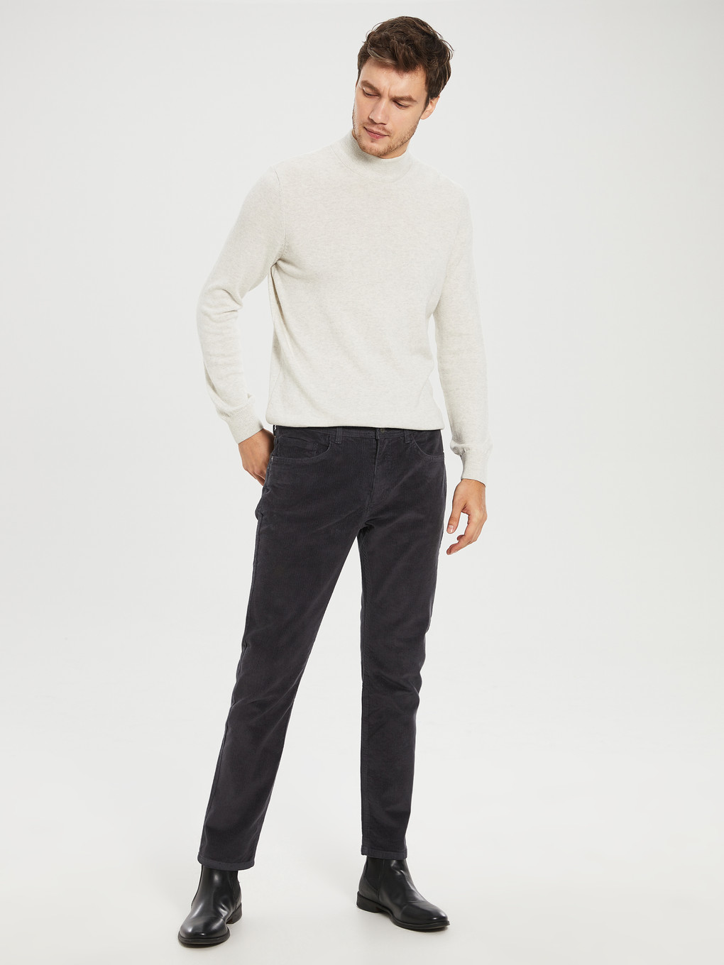 Pantalon Chino Slim Fit Pour Hommes-5