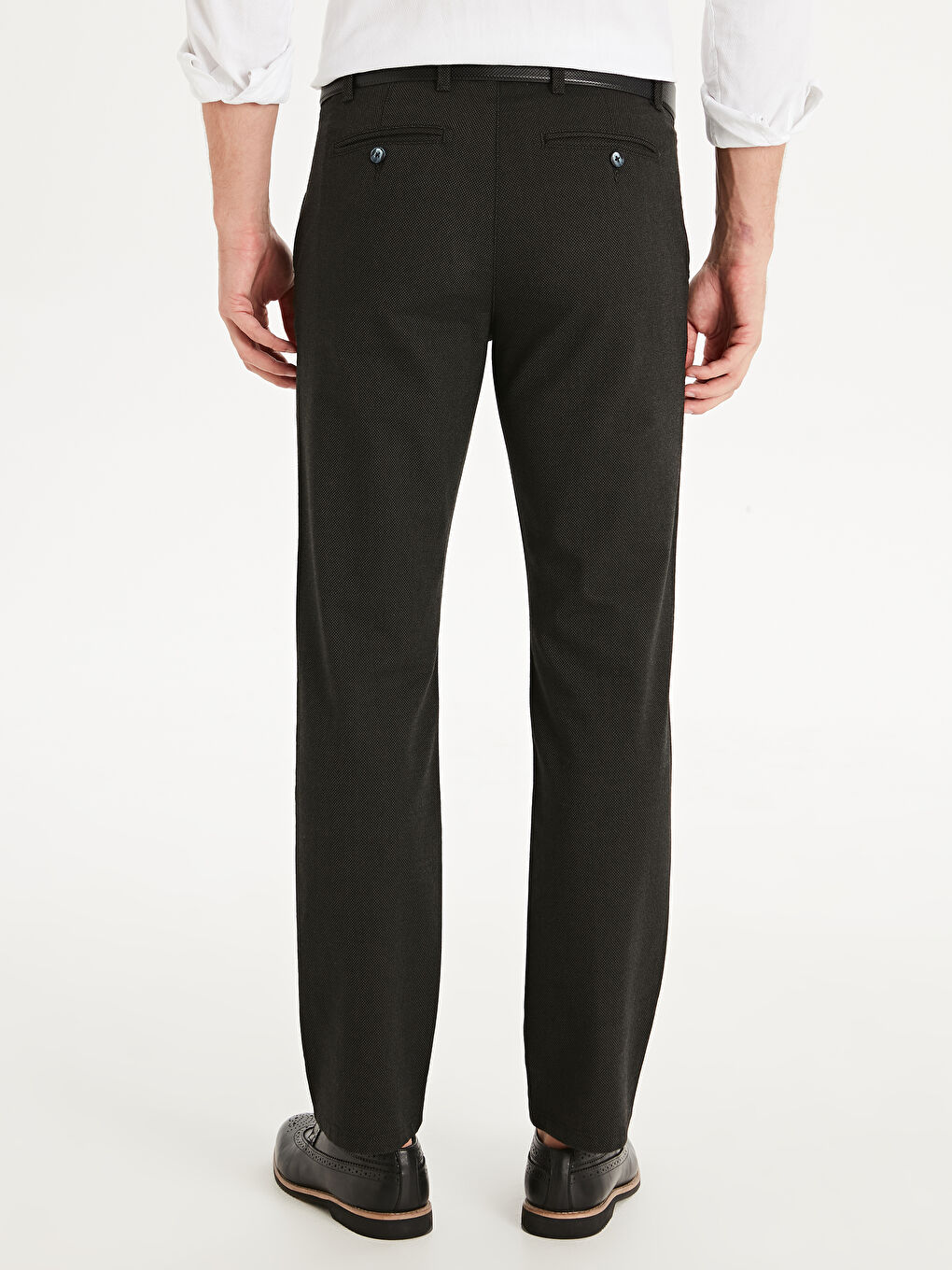 Standard Fit Twill Trousers-2