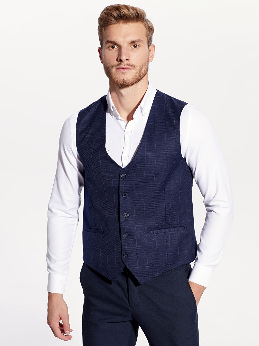 LCWAIKIKI Formal Man NAVY Waistcoat -9W9113Z8-LN6