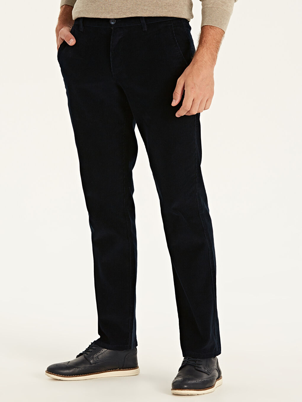 Lacivert Kadife Erkek Pantolon-1