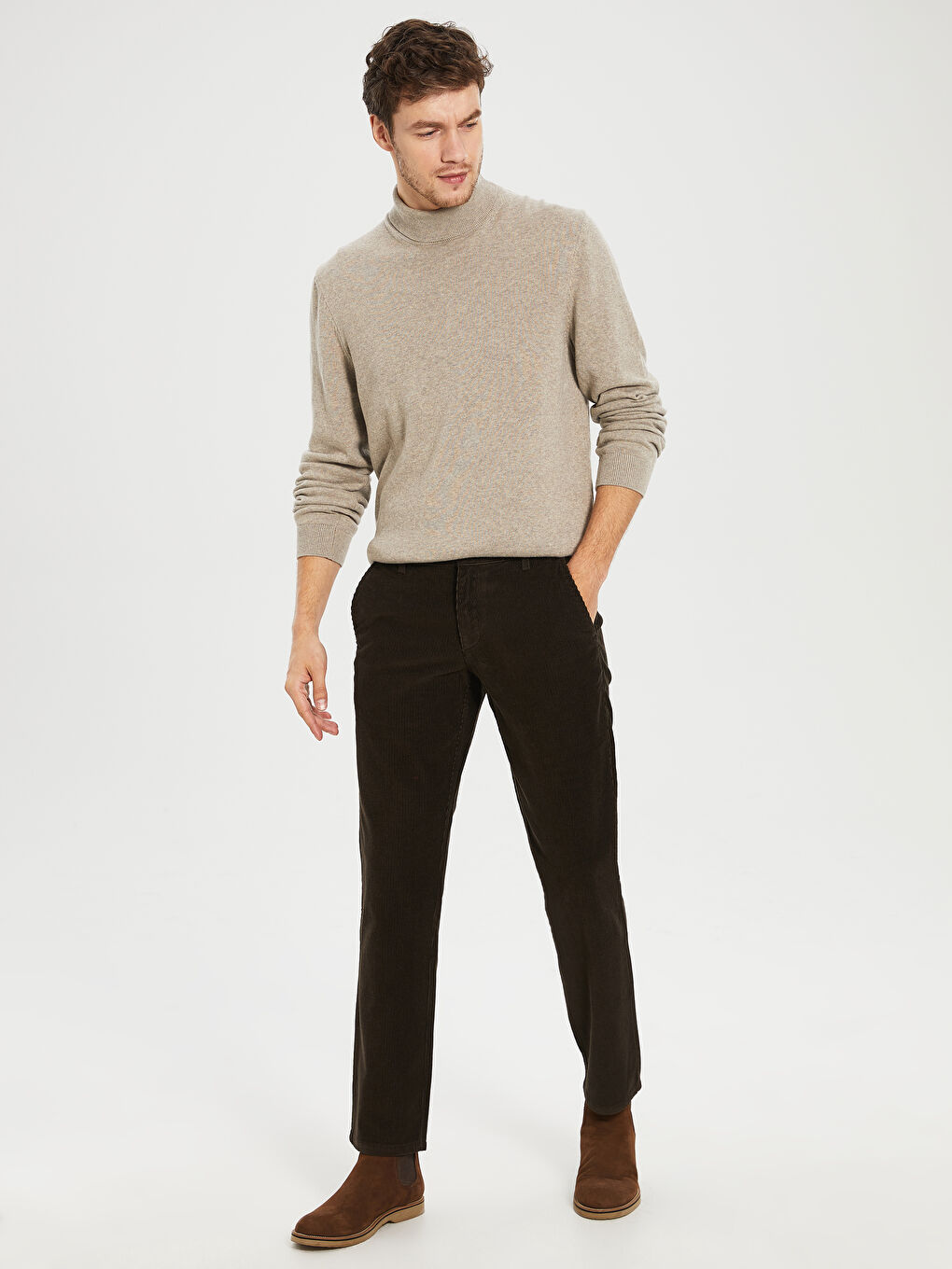 Pantalon BRUN Homme-1