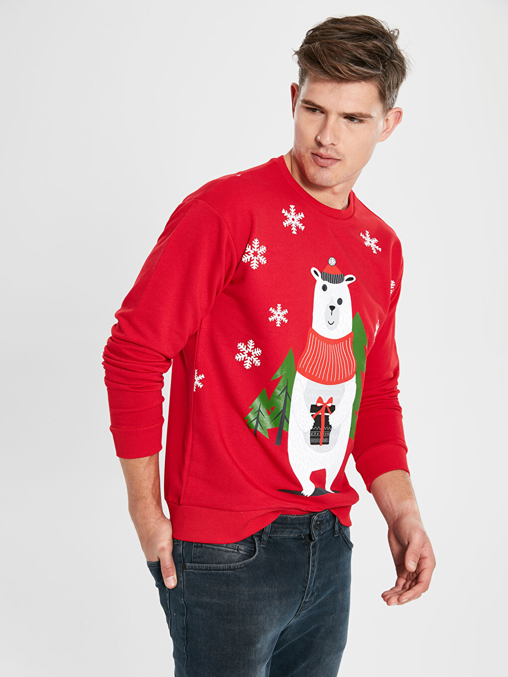 سويت شيرت بطابع رأس السنة للأب والابن متطابق-1