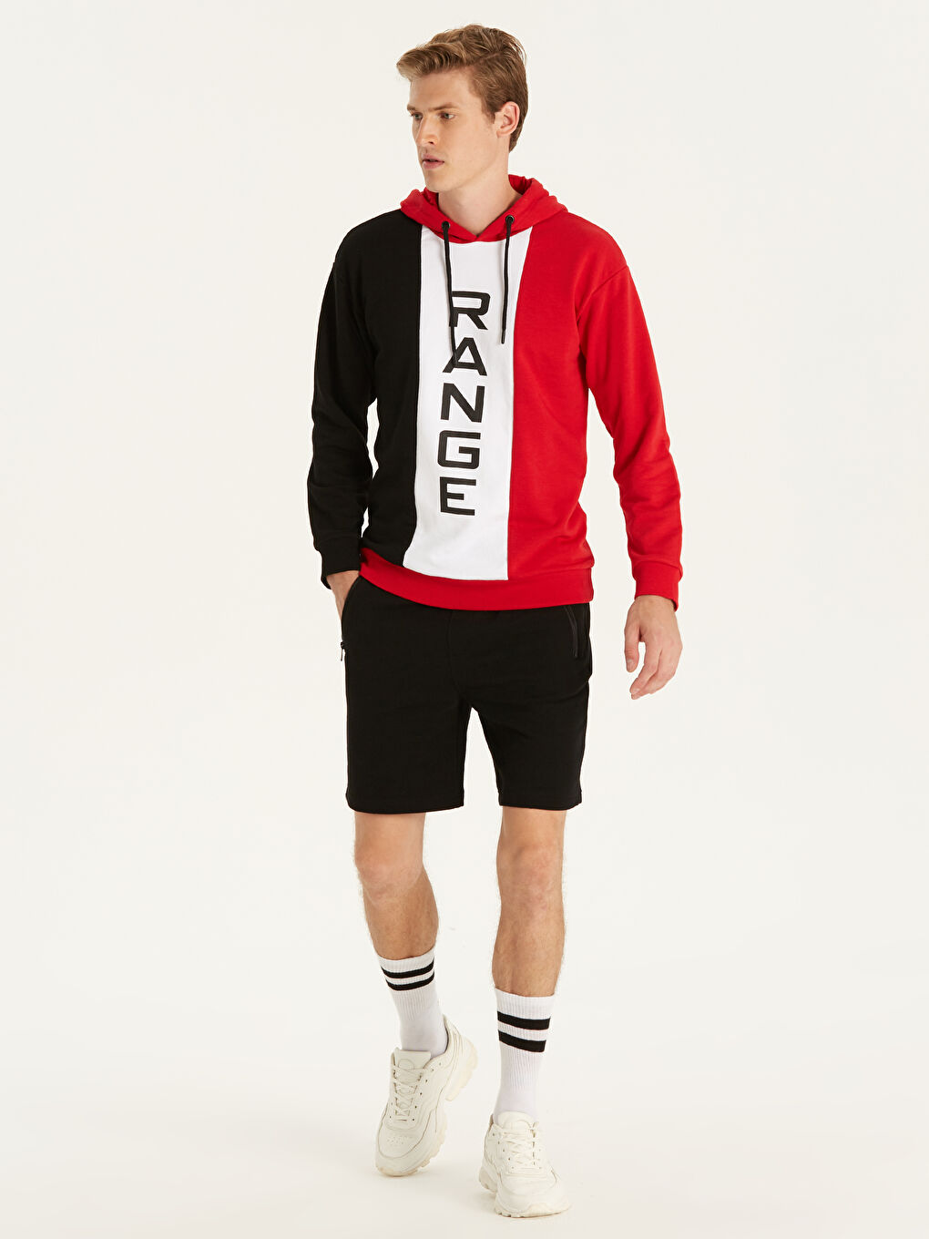 Uzun Kollu Baskılı Erkek Hoodie-2