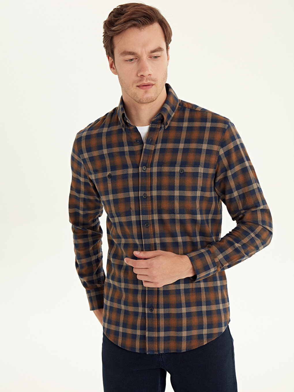 Man Beige Shirt-1