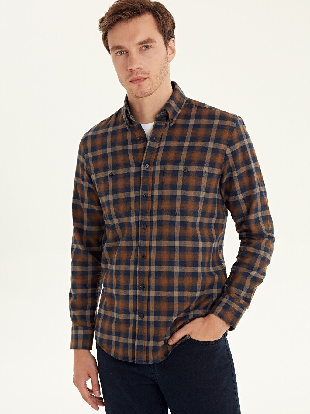 Man Beige Shirt-2