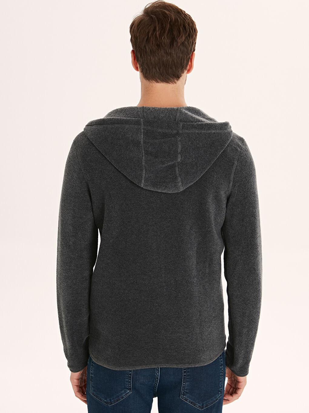 Man GREY Zip-Up Sweatshirt-2