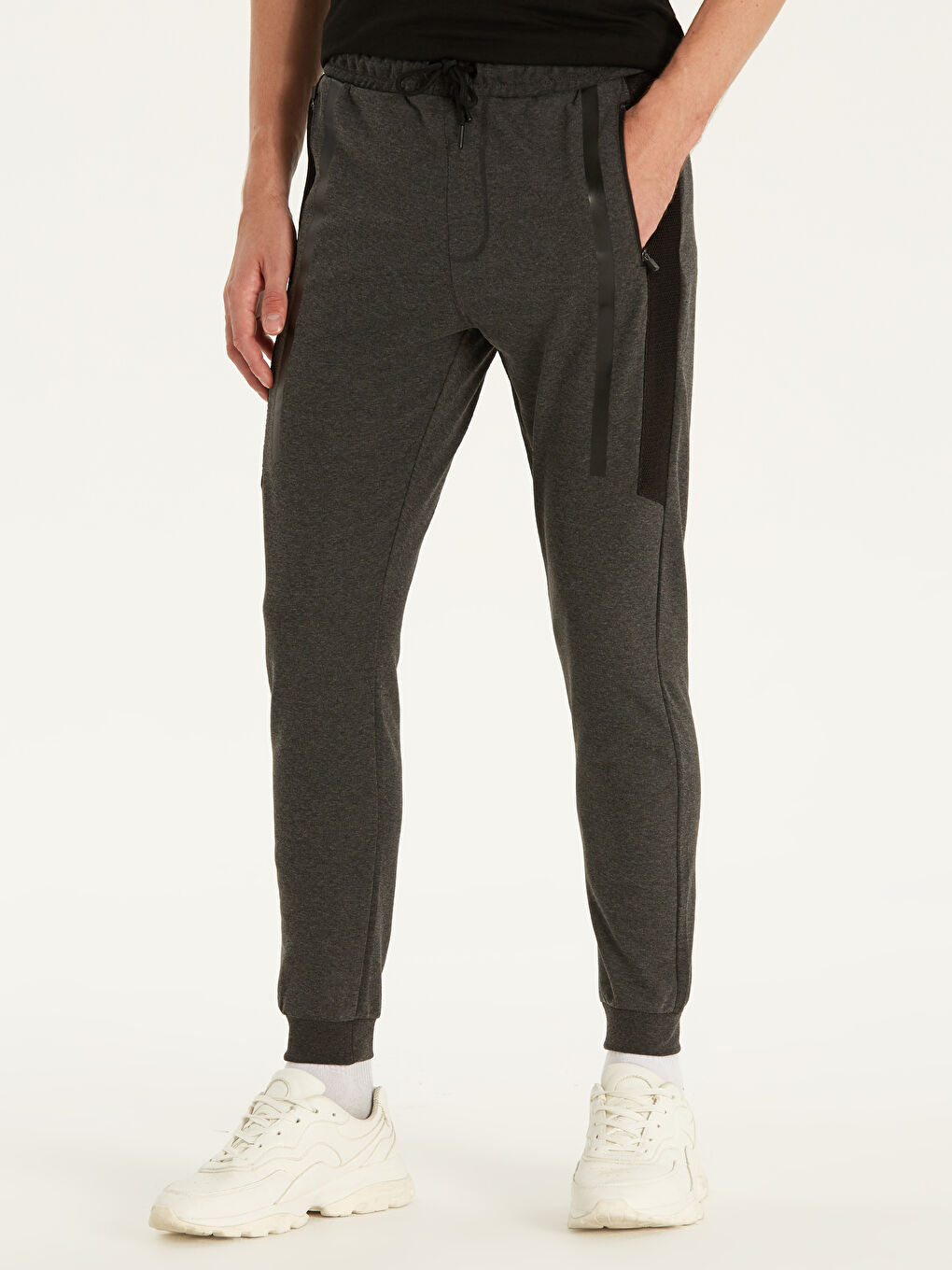 Antrasit Melanj Eşofman Altı-1