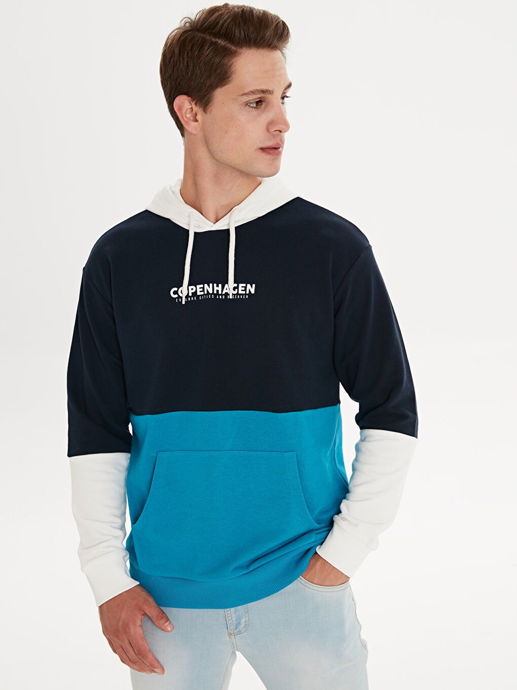 Sweat-shirt TURQUOISE Homme