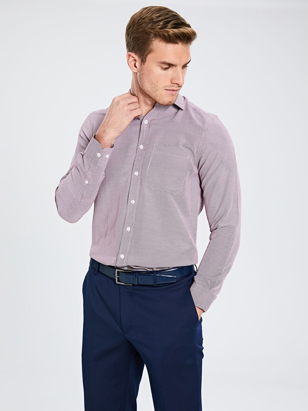 Chemise ROUGE BORDEAUX Homme-1